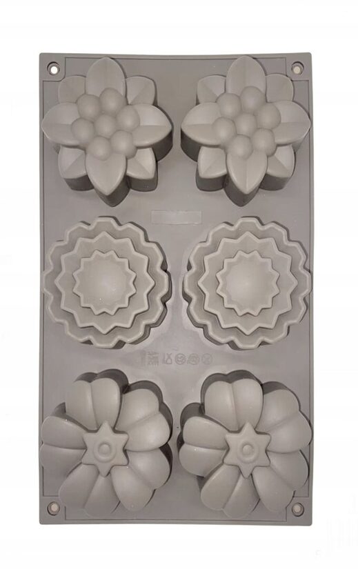 Silikoninė forma NiceLife "Keksiukai-13/Mix gėlės"