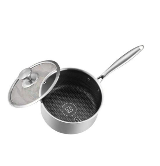 Puodas - rundeliukas su dangčiu Edenberg nerūdijančio plieno 1,5l.