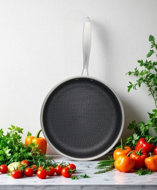 Keptuvė gili MasterPan nerūdijančio plieno 26cm.