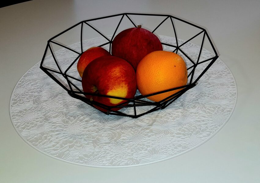 Dvipusis padėkliukas ant stalo apvalus 38cm.