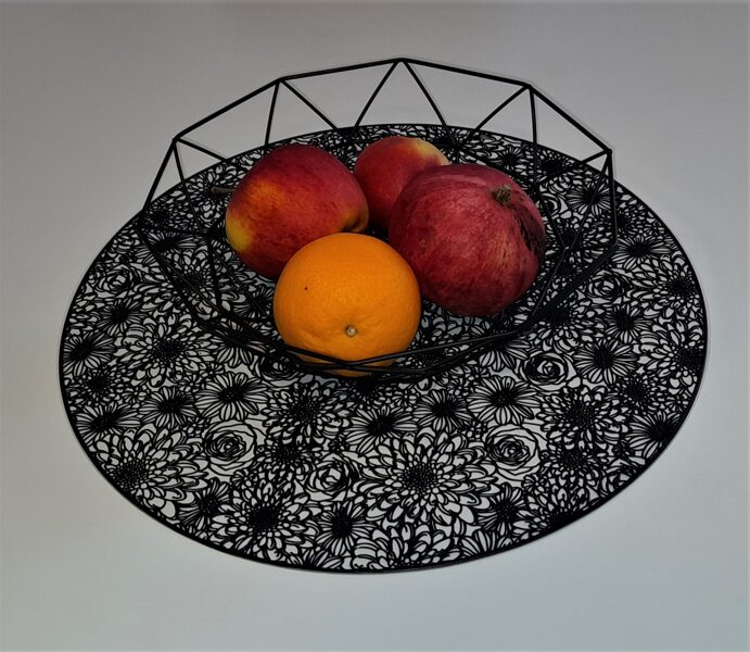 Dvipusis padėkliukas ant stalo apvalus 38cm.