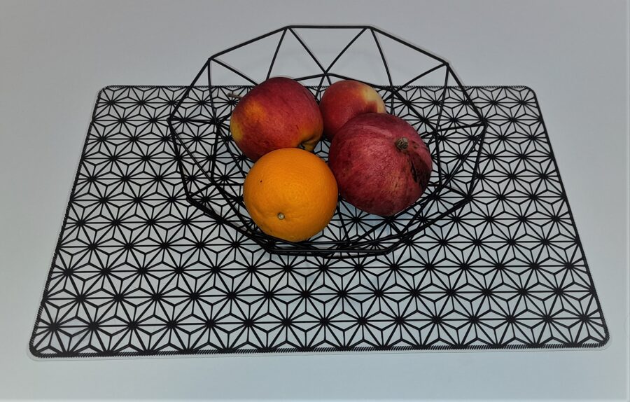 Dvipusis padėkliukas ant stalo stačiakampis