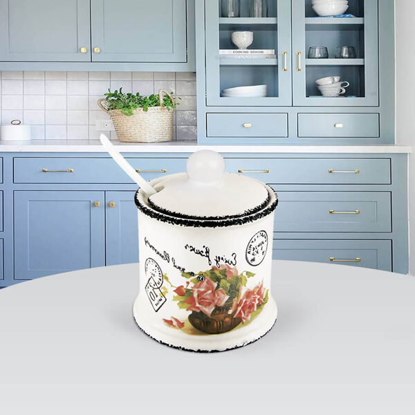 Cukrinė Maestro balta su gėlėmis 300ml.