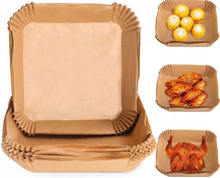 Kvadratiniai įdėklai karšto oro gruzdintuvei 100vnt.